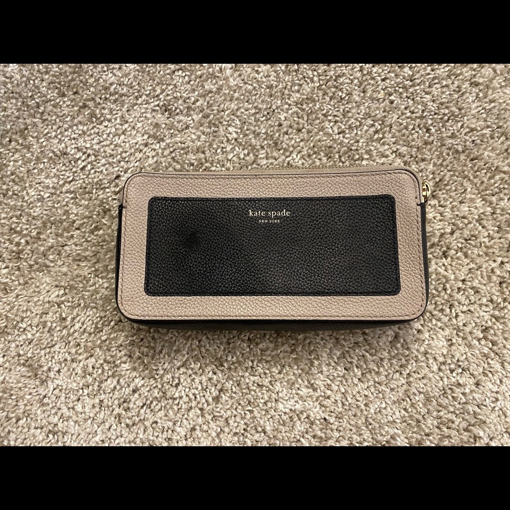 Large Kate Spade Wallet Black & Gray
